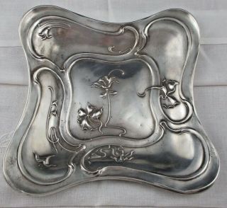 Sterling Silver Art Nouveau Floral Dish