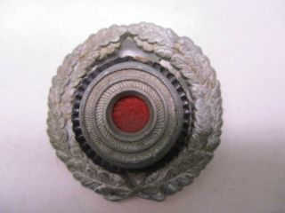 Wwii German Postal Official Visor Hat Silver Metal Wreath And Cockade