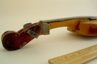 Antique Tin Toy Violin Made in Slovakia 4
