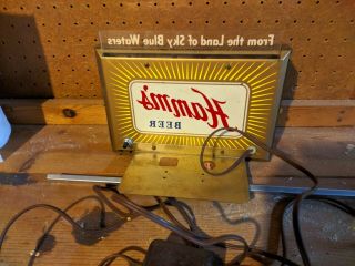 Vintage 1950 - 60 ' s HAMM’S Beer Lighted Sunburst Sign 3