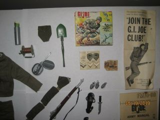 Vintage 1964 GI JOE Action Soldier Brown Head Whit RARE Box 7700 NR 4