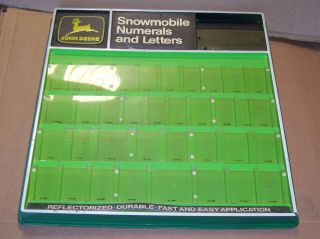 John Deere Rare Advertising Snowmobile Letters & Numbers Display With Letters