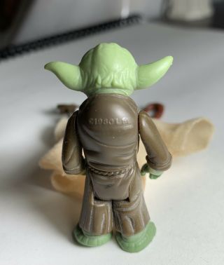 Vintage Star Wars Yoda No COO 65C Near Complete w/ EPM Rubbery Cane,  Robe,  Belt 2