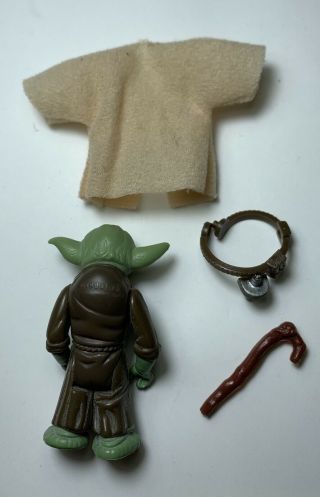 Vintage Star Wars Yoda No COO 65C Near Complete w/ EPM Rubbery Cane,  Robe,  Belt 4