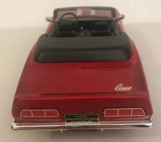 VINTAGE JIM BEAM DECANTER 1969 Red Chevrolet Chevy Clamato SS Car Convertible 4