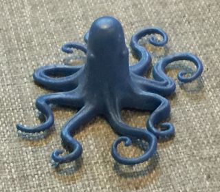 1 Blue Octopus Fish Mpc Nabisco Sea Creature Monster Vintage Plastic 60 