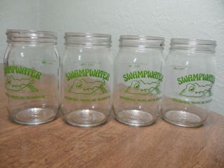 Vintage 70 ' s Bar Jars Swamp Water Party Gators Swamp Tailgating Jars Retro 6