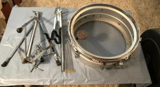 Vintage Ludwig Snare Drum Ludaloy Serial Number 1255731 Stand Case