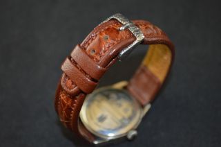 Vintage John Hardy Sterling Silver Watch with Snake Scale Design Leather Band 3