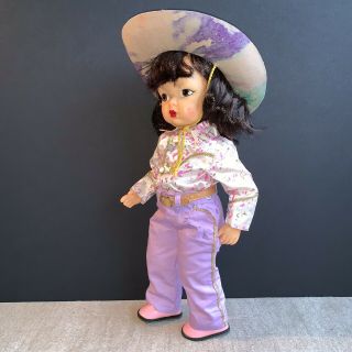 Vintage TERRI LEE DOLL In GENE AUTRY Autographed Pink & Purple Outfit 16” 6