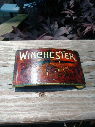 Vintage Winchester Repeating Arms Haven Conn Belt Buckle Rifle Rare 3
