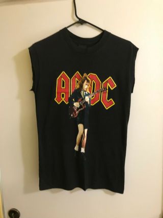 Vintage 1988 Ac/dc Tshirt Concert Tour Blow Up Your With Ticket Stubs