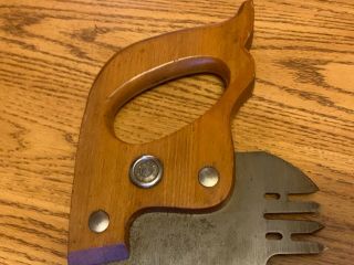 Vintage HENRY DISSTON 514 one man cross cut saw.  LANCE PERFORATED 42 - 1/2” 5