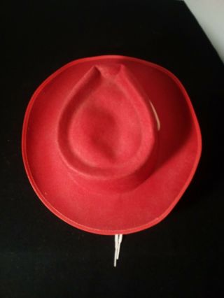 BOYS GIRLS VINTAGE COWBOY Western RED FELT CHILD ' S Hat Nostalgia 3