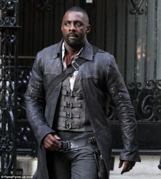 Men ' s Idris Elba Dark Tower Black Vintage distressed Real Leather Trench Coat 2