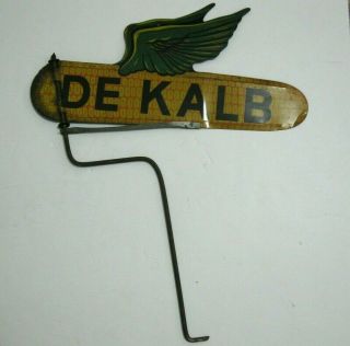 Vintage Dekalb Seed Corn Weathervane Flying Ear Metal Tin 18 " Farm Sign