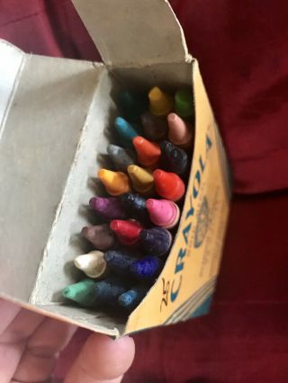 Vtg 1955 Box Crayola Crayons Binney & Smith INC 24 count No.  242 Crayons Intact 5