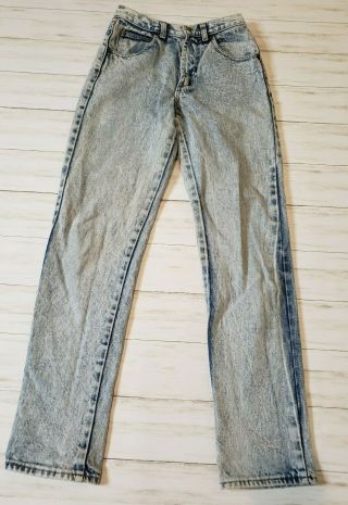 Calvin Klein Womens Vintage High Rise Jeans Light Stone Wash Size 4