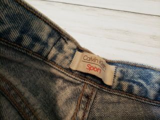Calvin Klein Womens Vintage High Rise Jeans Light Stone Wash Size 4 7