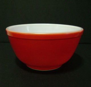 Vintage Early Pyrex Red Mixing Bowl 402 (no Number) 1½ Qt.