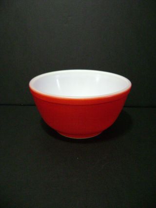 Vintage Early Pyrex Red Mixing Bowl 402 (No Number) 1½ Qt. 5