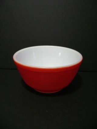 Vintage Early Pyrex Red Mixing Bowl 402 (No Number) 1½ Qt. 7