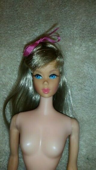 Vintage Barbie Silver Ash Blonde Tnt Mod Doll Hair