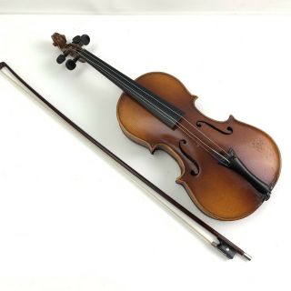 Antique Vintage German Stradivarius 3/4 Violin & Bow