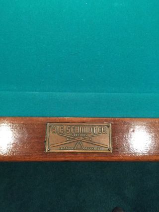 Vintage A.  E.  Schmidt Pool Table