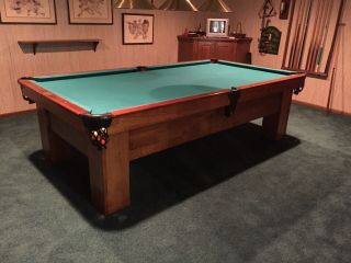 Vintage A.  E.  Schmidt Pool Table 3