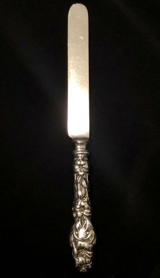 Gorham Whiting Lily Sterling Silver Dessert Breakfast Knife Hollow Handle 7 3/8”