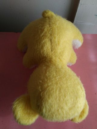 Vintage Rushton Rubber Face Plush Teddy Bear Yellow White Crying Sad Face 6