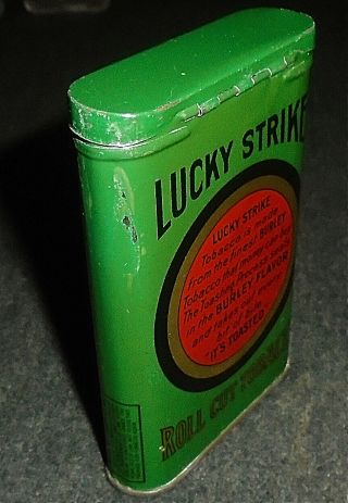 Vintage Lucky Strike Vertical Pocket Tobacco Tin 3
