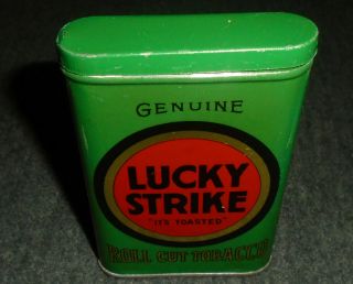 Vintage Lucky Strike Vertical Pocket Tobacco Tin 6