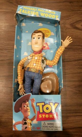Vintage Toy Story Talking Woody Pull String Figure Doll Disney Pixar Nib