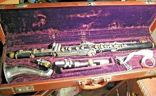 Vintage Evette & Schaeffer Modele Buffet Crampon Alto Clarinet Paris France Case