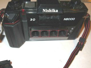 Vintage Camera - Nishika N8000 - 30mm Quadra Lens 3 - D W/case - Exc - G9