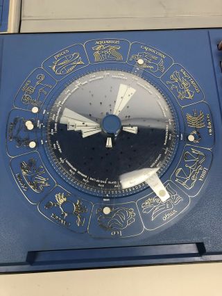 Vintage 1970 Aquarius 2000 - Zodiac Wheel Of Astrology Game Turntable Horoscope 2