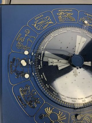 Vintage 1970 Aquarius 2000 - Zodiac Wheel Of Astrology Game Turntable Horoscope 5