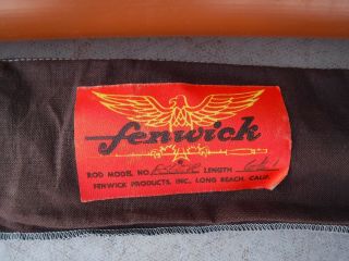 Early Fenwick FS 65 R Spinning Rod with Sock and Case 2