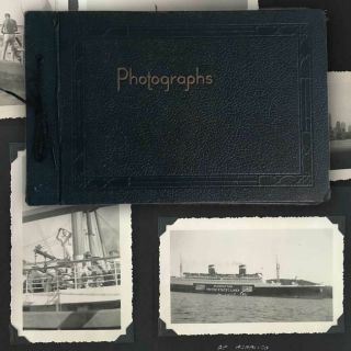 (1940) Ss Manhattan,  United States Lines Ocean Liner Vintage Cruise Photo Album