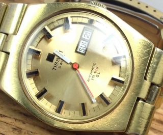 Vintage Tissot Pr - 516 Gl Swiss Made Automatic Mens Watch With Day & Date (e6)