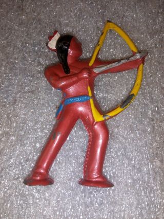 Vintage Antique Hand Painted Lead Toy Indian,  2 7/8 Inch
