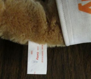 Vintage 1980 ' s Getty Oil & Gas Advertising Stuffed Teddy Bear - Hard to Find 2