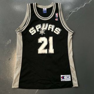 Vintage Champion Spurs Tim Duncan Basketball Jersey 90s Vtg Size 44