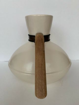 Vintage Catalina Island Pottery Coffee Carafe Wood Handle - Catalina Pottery 107 5