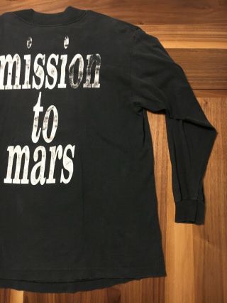 RARE Vintage Smashing Pumpkins Mission To Mars Longsleeve T - shirt XL Wide Collar 12