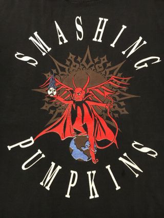RARE Vintage Smashing Pumpkins Mission To Mars Longsleeve T - shirt XL Wide Collar 2