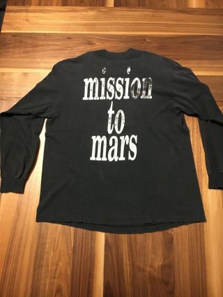 RARE Vintage Smashing Pumpkins Mission To Mars Longsleeve T - shirt XL Wide Collar 9