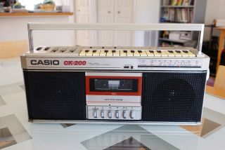 Casio Ck - 200 Boombox Ghettoblaster Radio Rare Vintage W/ Built In Keyboard Organ